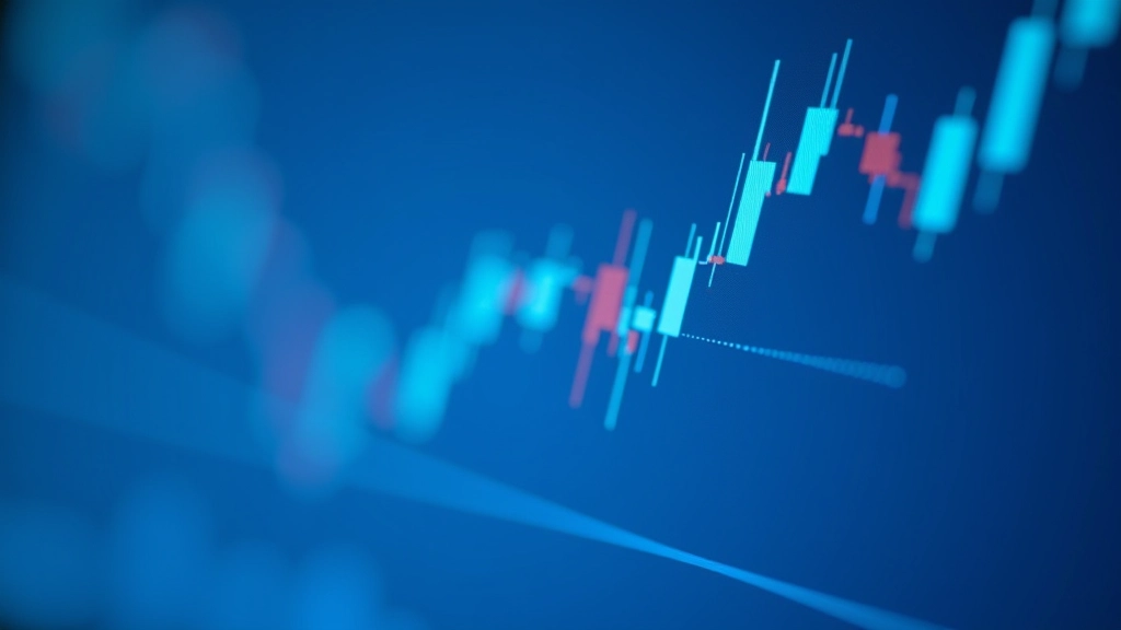 Close-up of price action and candlestick patterns on trading chart
