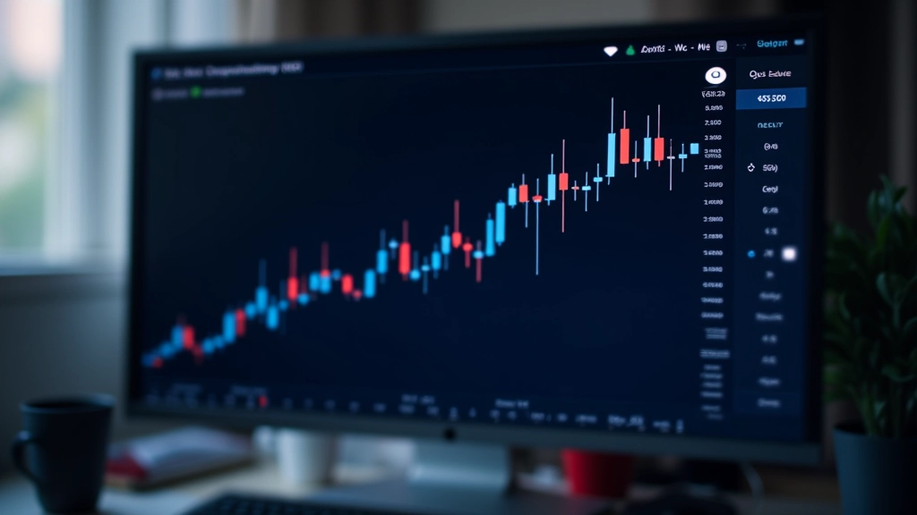 Close-up of financial analysis chart with RSI indicator displayed on computer screen showing momentum readings