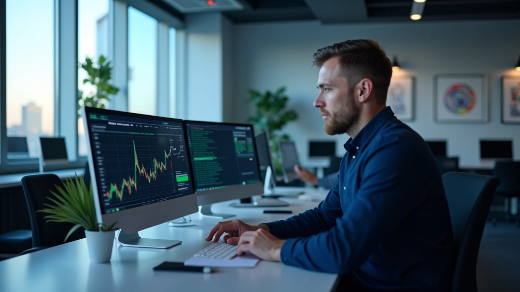 Professional trading analysis workspace with market data displays and analytical tools