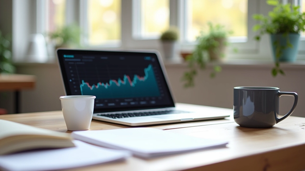 Nordic-style study space with trading education materials